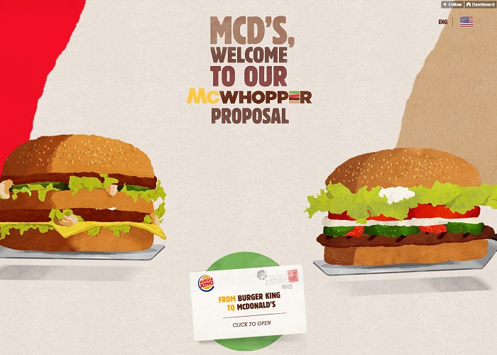 The McWhopper Proposal award-winning website design screenshot 1