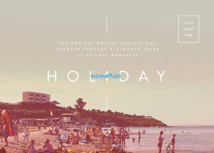 Holiday Memories award-winning website design screenshot 1