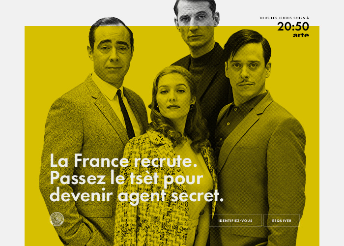Au Service de la France award-winning website design screenshot 1