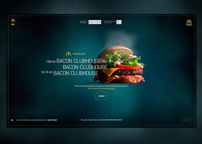 Find a Bacon Clubhouse in a Bacon Clubhouse and win a Bacon Clubhouse award-winning website design screenshot 1