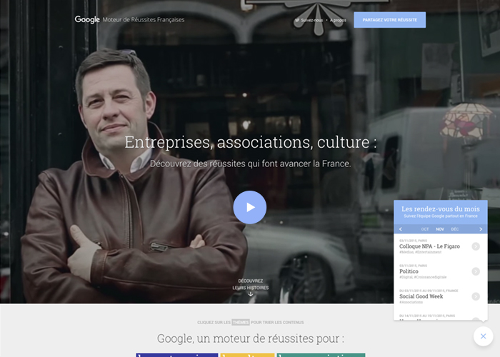 Google - Moteur de Réussites Françaises award-winning website design screenshot 1