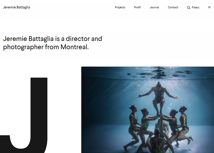 Jérémie Battaglia award-winning website design screenshot 1