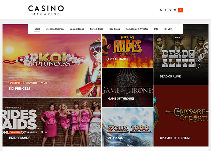 celeb magazines casino games list