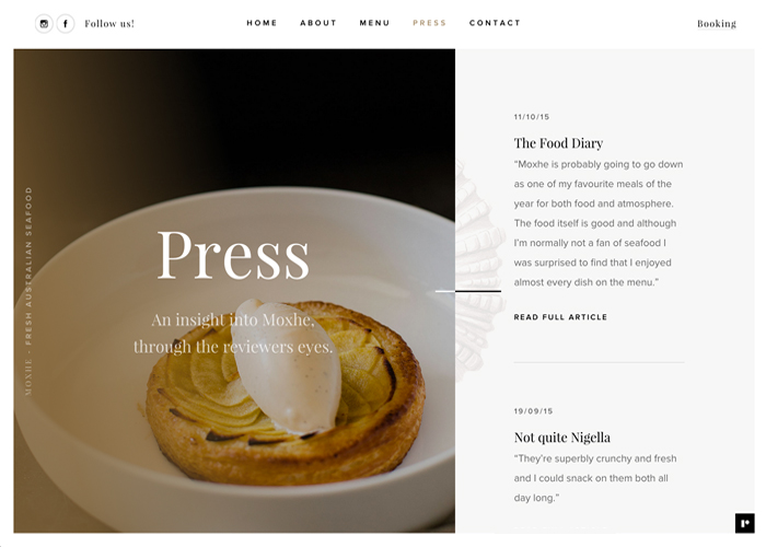 Moxhe award-winning website design screenshot 1