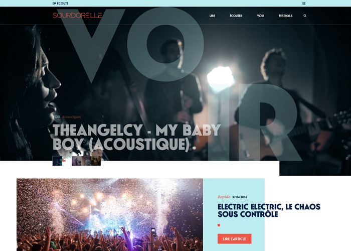Sourdoreille award-winning website design screenshot 1