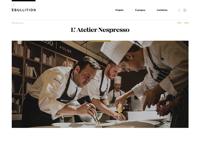 Agence Ebullition award-winning website design screenshot 1