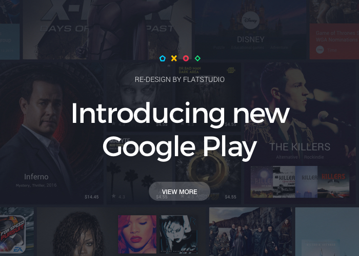 Google Play Redesign award-winning website design screenshot 1