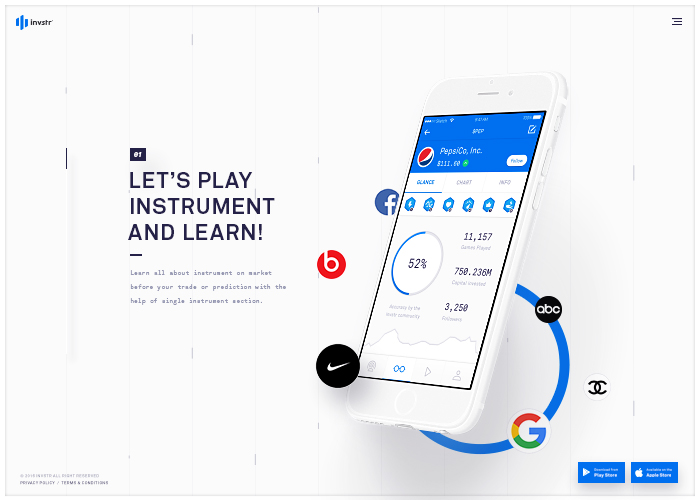 invstr award-winning website design screenshot 1