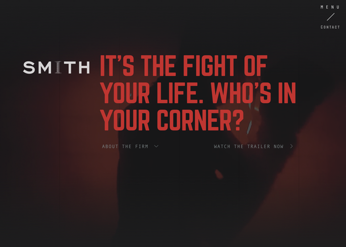 Smith award-winning website design screenshot 1