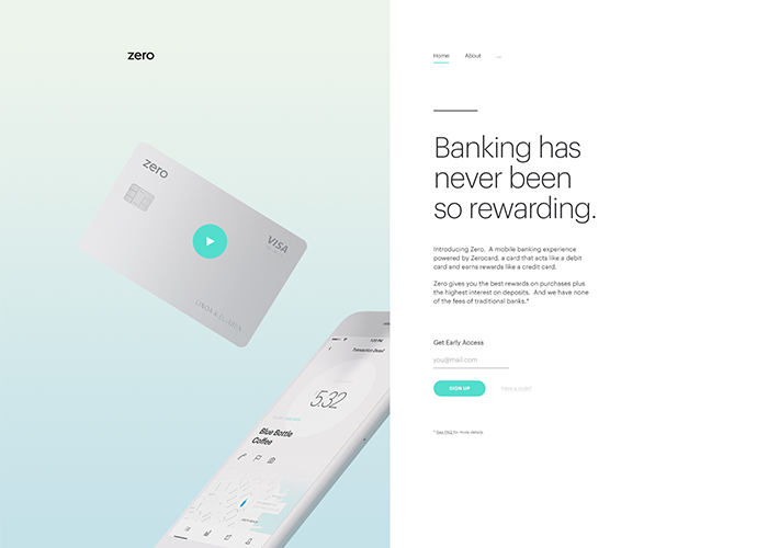 Zero award-winning website design screenshot 1