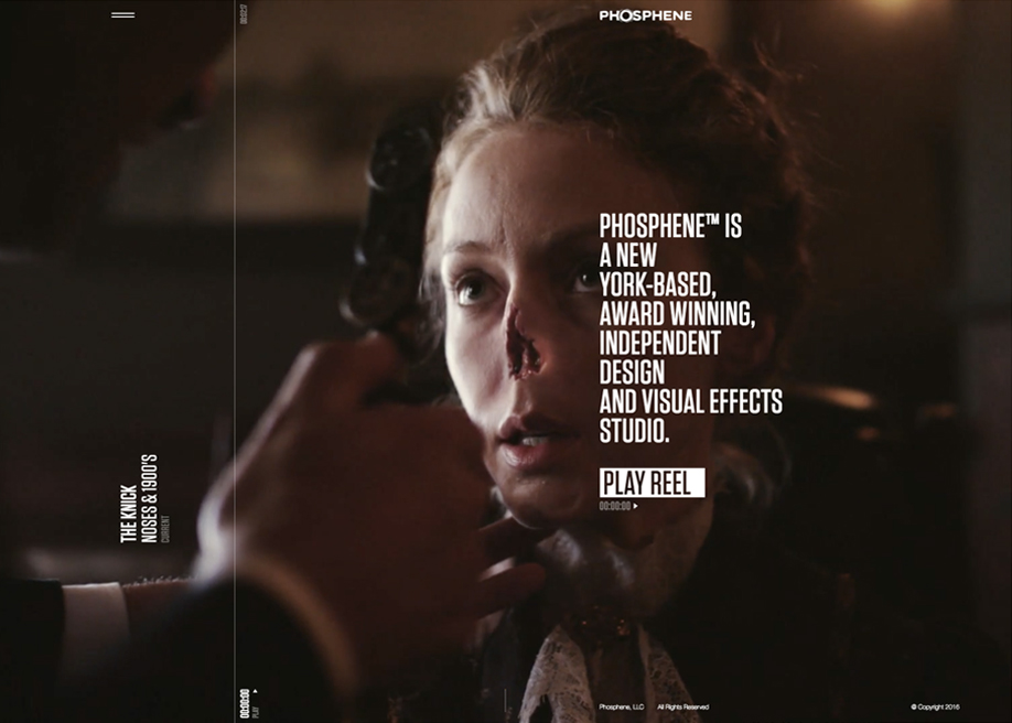 Phosphene award-winning website design screenshot 1