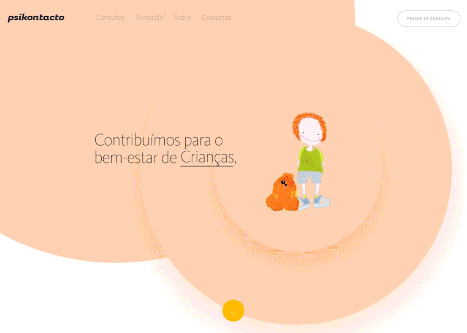 Psikontacto award-winning website design screenshot 1