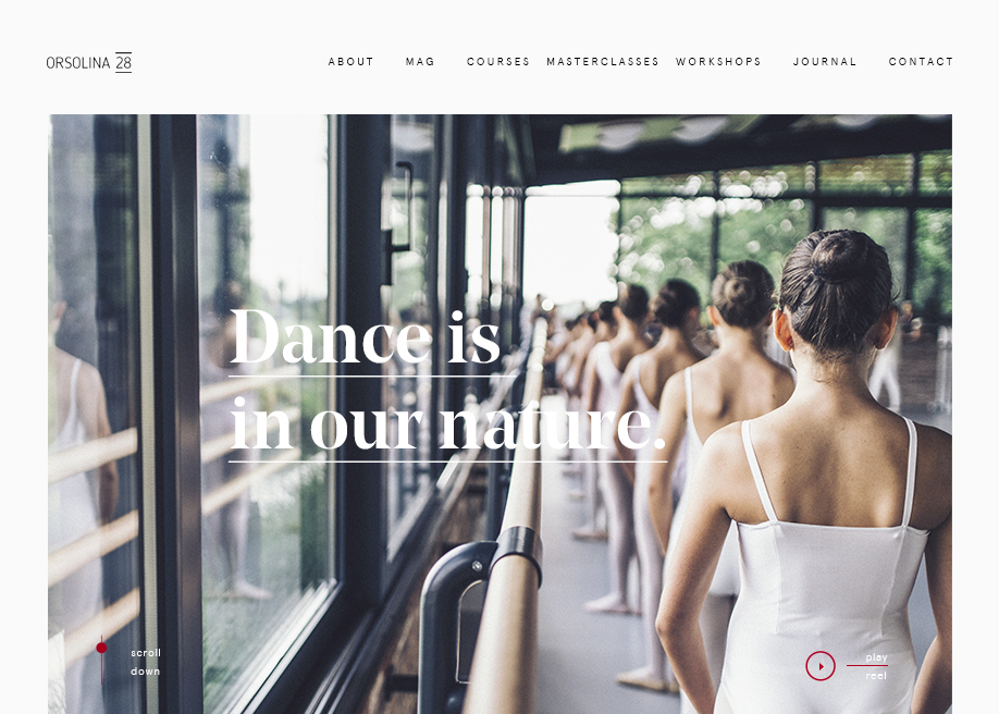 Orsolina28 award-winning website design screenshot 1