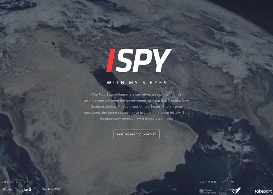 I SPY (With My Five Eyes) award-winning website design screenshot 1