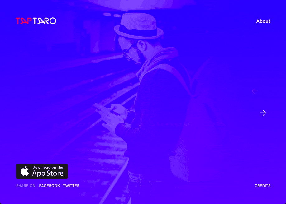 Taptaro award-winning website design screenshot 1