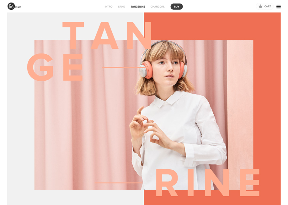 B&O PLAY Spring/Summer 2017 award-winning website design screenshot 1