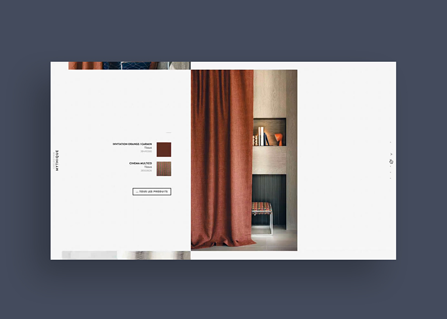 Casamance award-winning website design screenshot 1