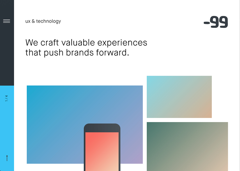 -99 design studio award-winning website design screenshot 1
