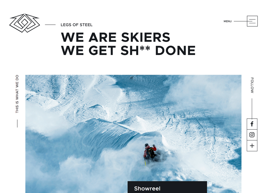 Legs of Steel award-winning website design screenshot 1