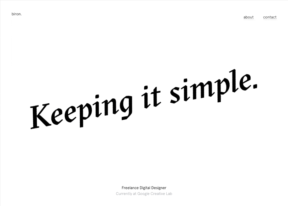 Chris Biron award-winning website design screenshot 1