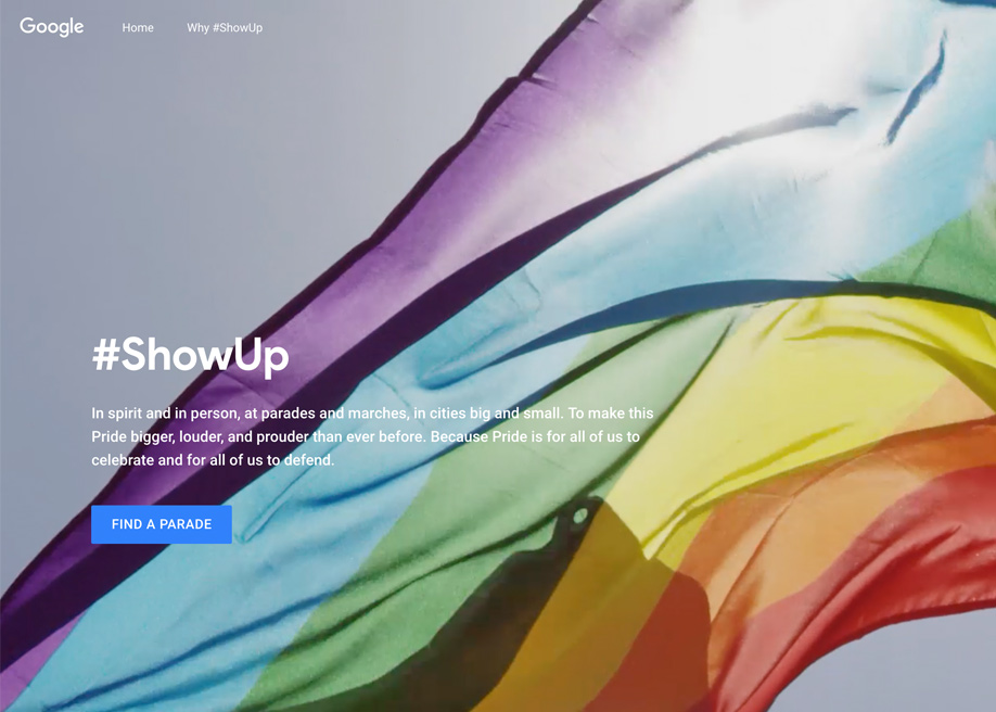 #ShowUp award-winning website design screenshot 1