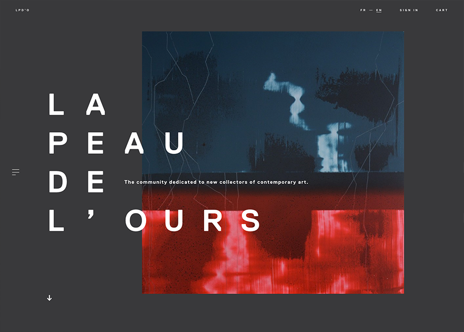 La peau de l'ours award-winning website design screenshot 1