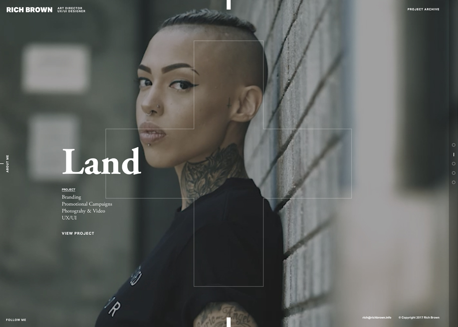 Rich Brown award-winning website design screenshot 1
