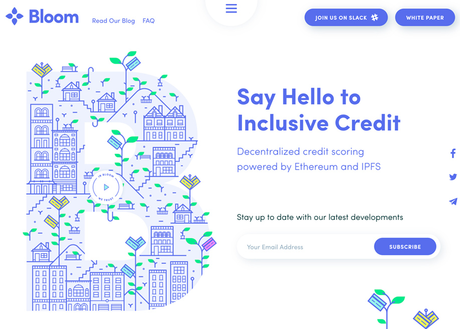 Bloom award-winning website design screenshot 1