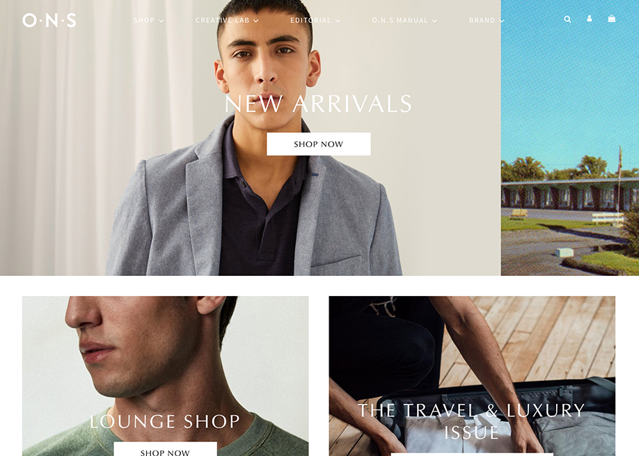 ONS Clothing - Awwwards Honorable Mention