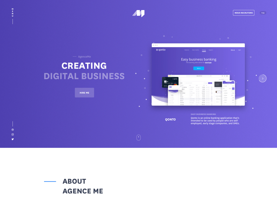 AgenceMe award-winning website design screenshot 1