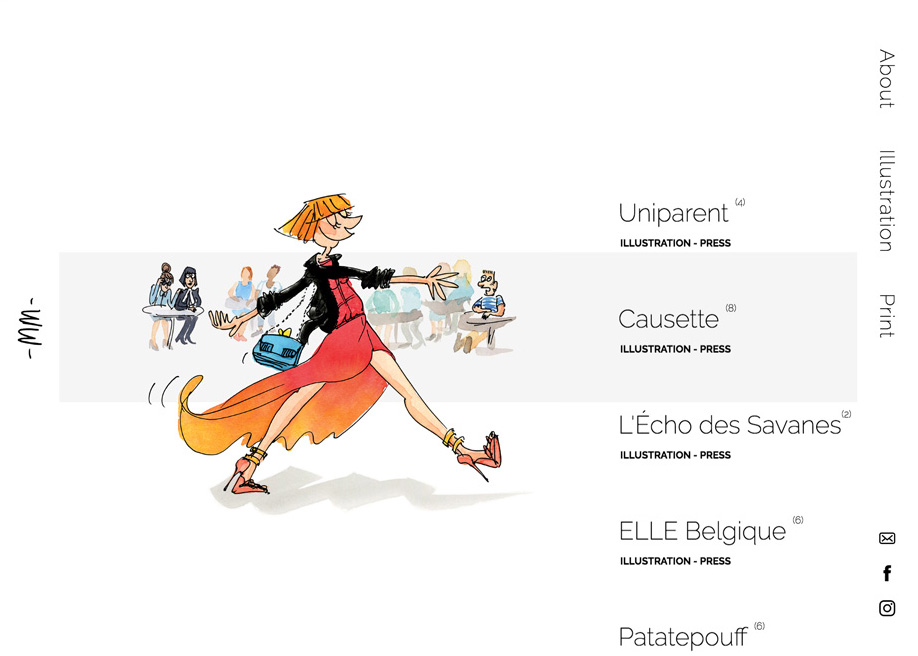 Marie Morelle - Illustrator award-winning website design screenshot 1