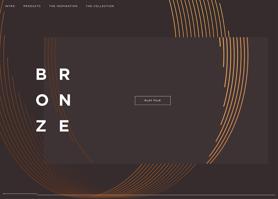 The Bronze Collection by B&O award-winning website design screenshot 1