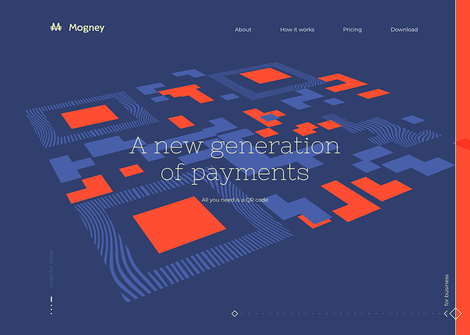 Mogney award-winning website design screenshot 1