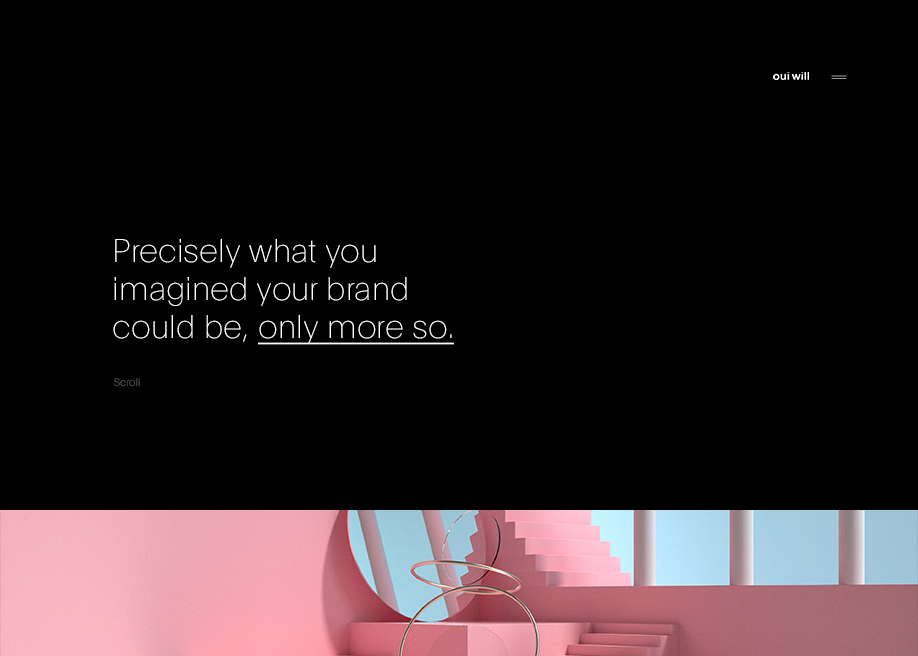 Oui Will Agency award-winning website design screenshot 1