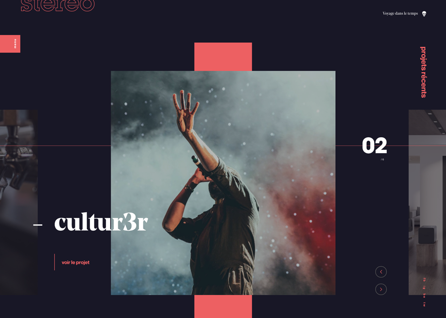 Stereo award-winning website design screenshot 1