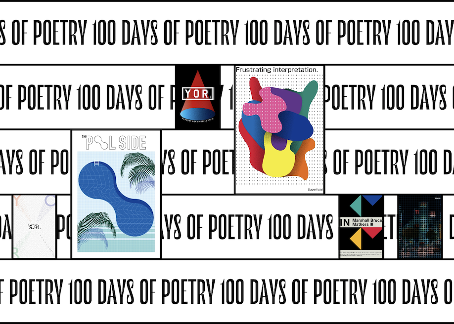 100 DAYS OF POETRY award-winning website design screenshot 1