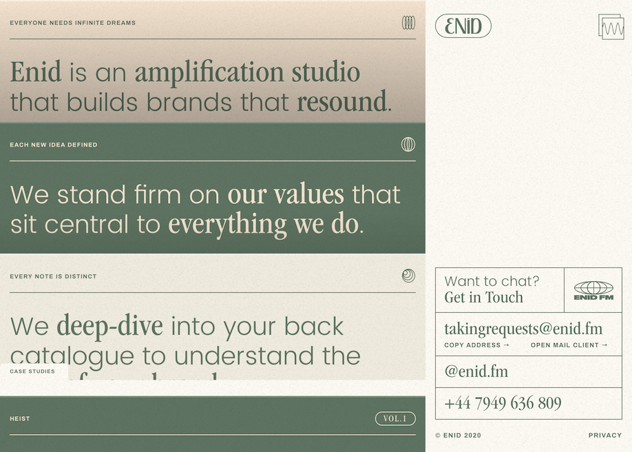 ENID award-winning website design screenshot 1