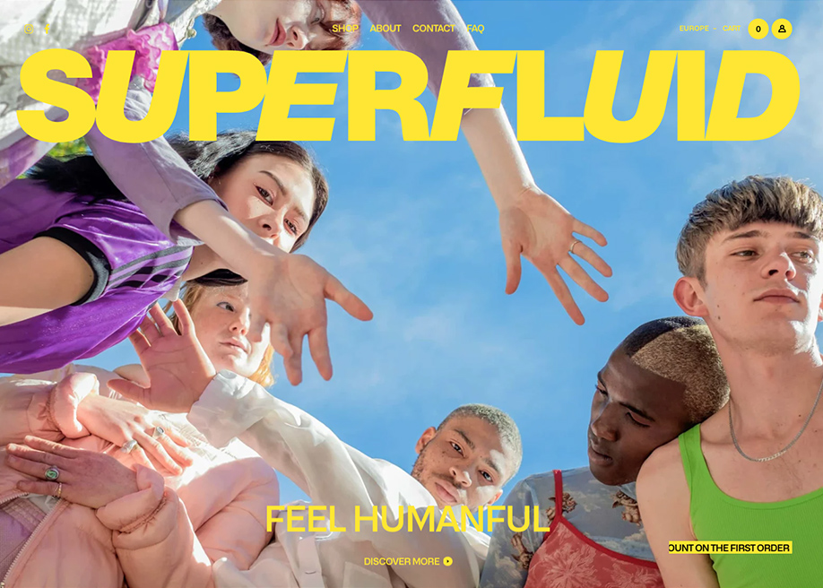 Superfluid award-winning website design screenshot 1