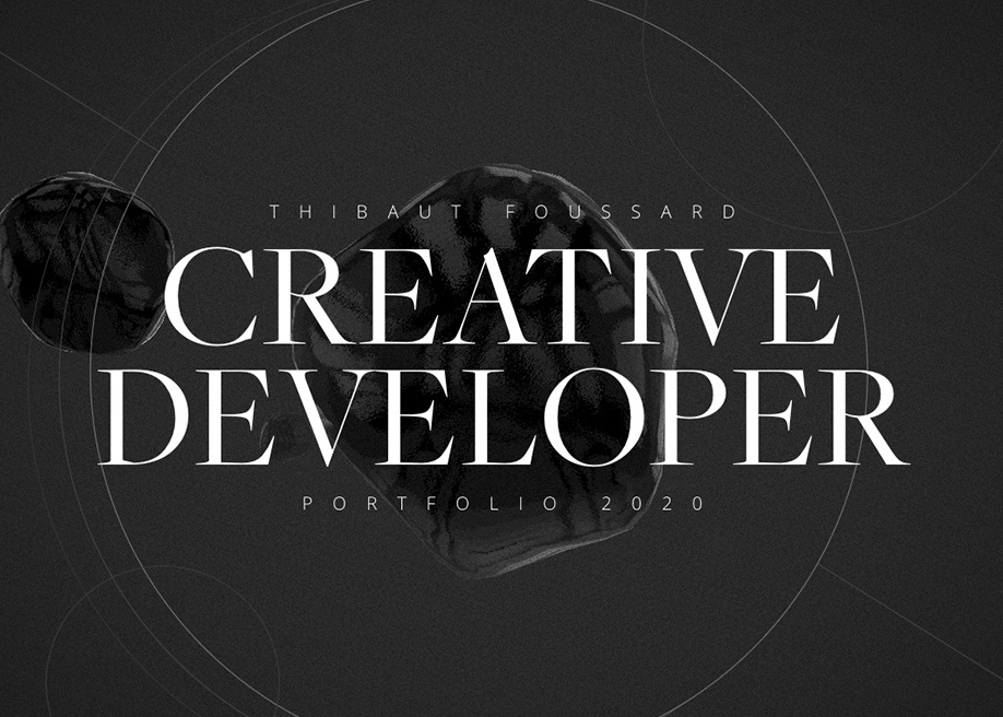 Thibaut Foussard - 2020 award-winning website design screenshot 1
