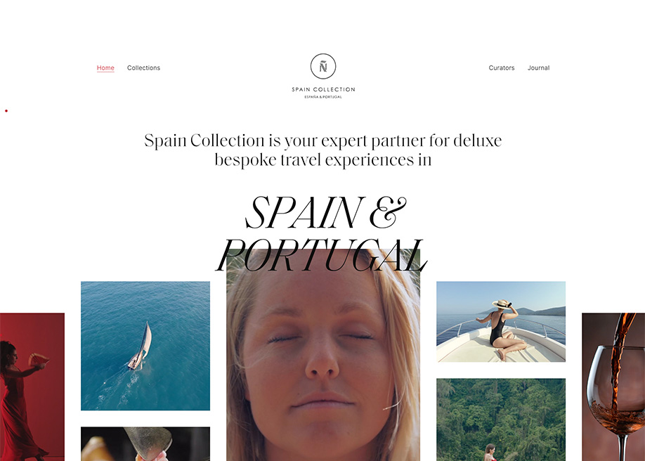 Spain Collection award-winning website design screenshot 1