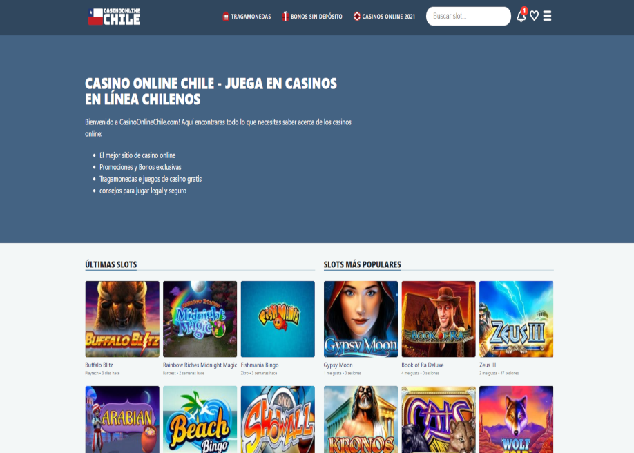 La etiqueta de la casinos online legales en chile