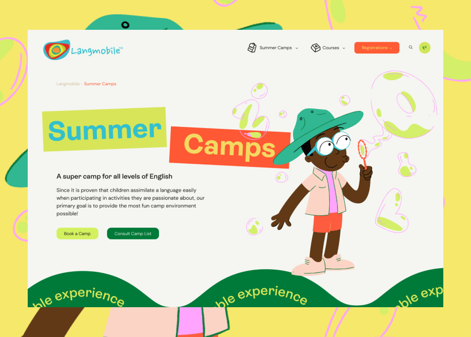 Langmobile award-winning website design screenshot 1
