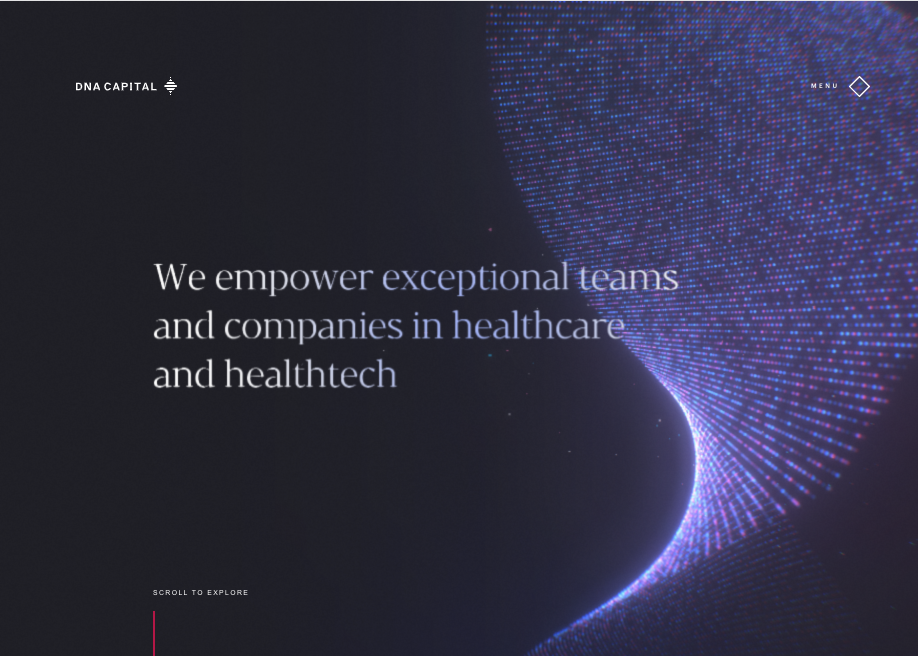 DNA CAPITAL award-winning website design screenshot 1