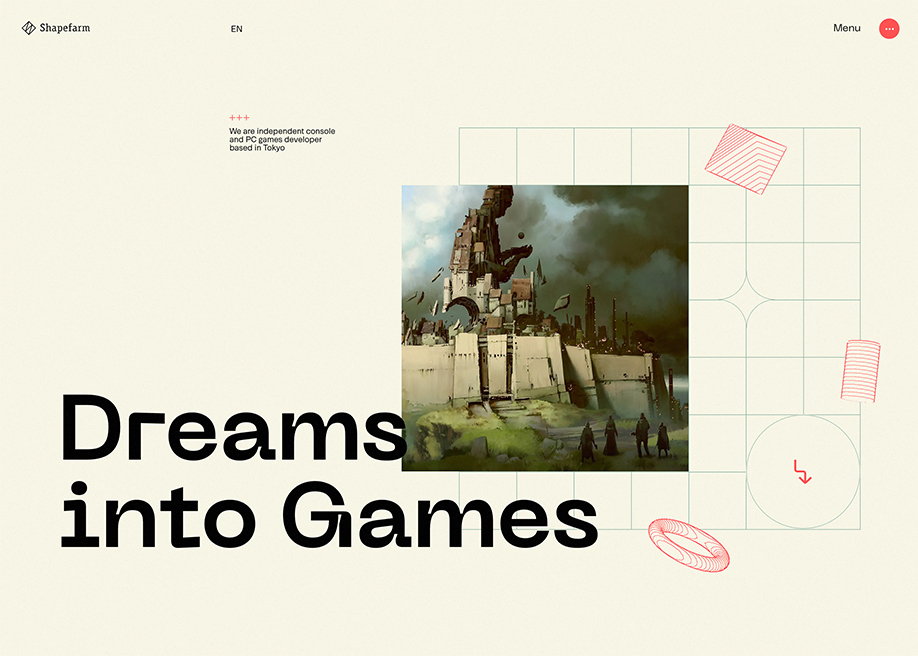 Shapefarm award-winning website design screenshot 1