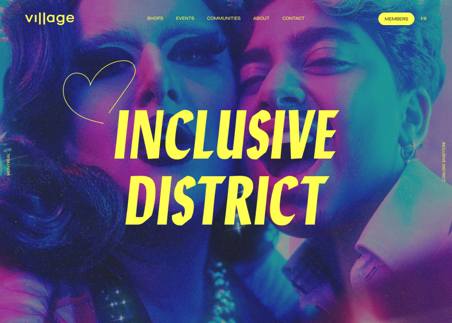 Village Montréal award-winning website design screenshot 1