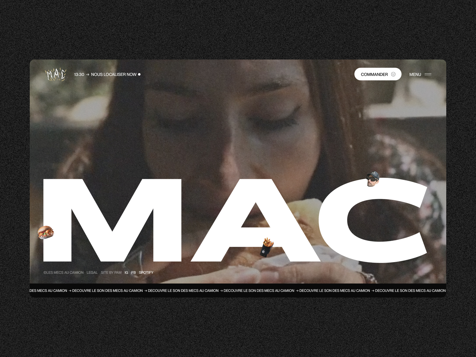 Les Mecs Au Camion award-winning website design screenshot 1