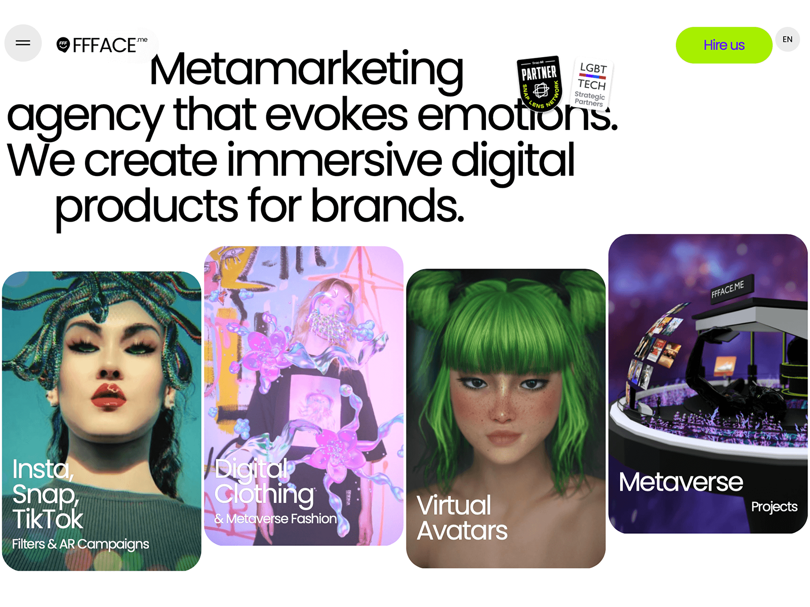 FFFACE ME Awwwards Honorable Mention