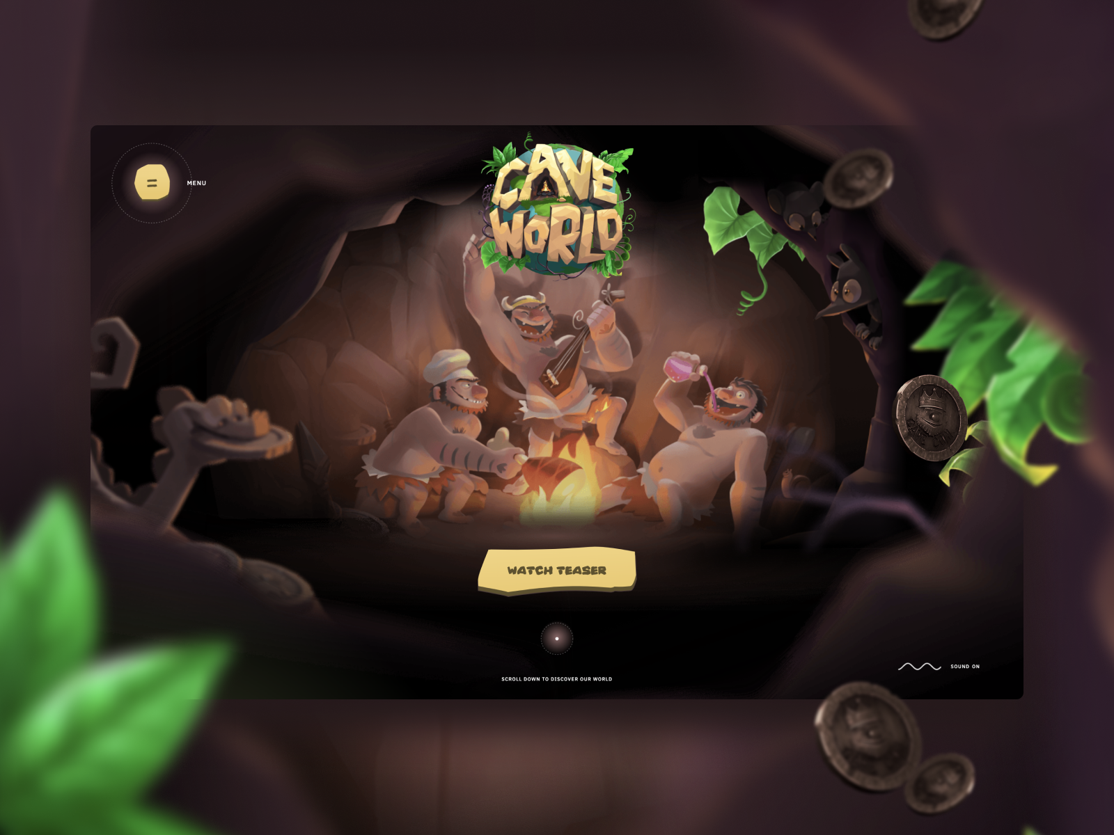 Cave World award-winning website design screenshot 1