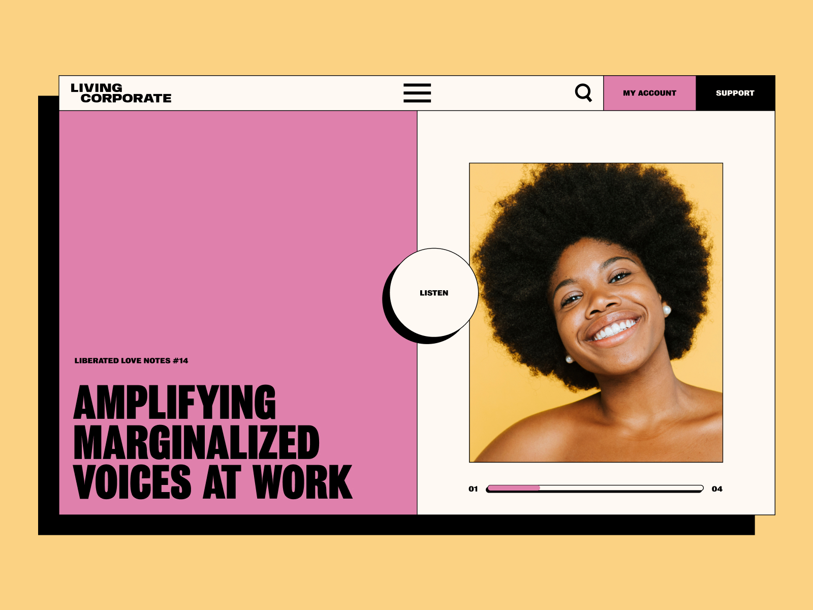 Living Corporate award-winning website design screenshot 1