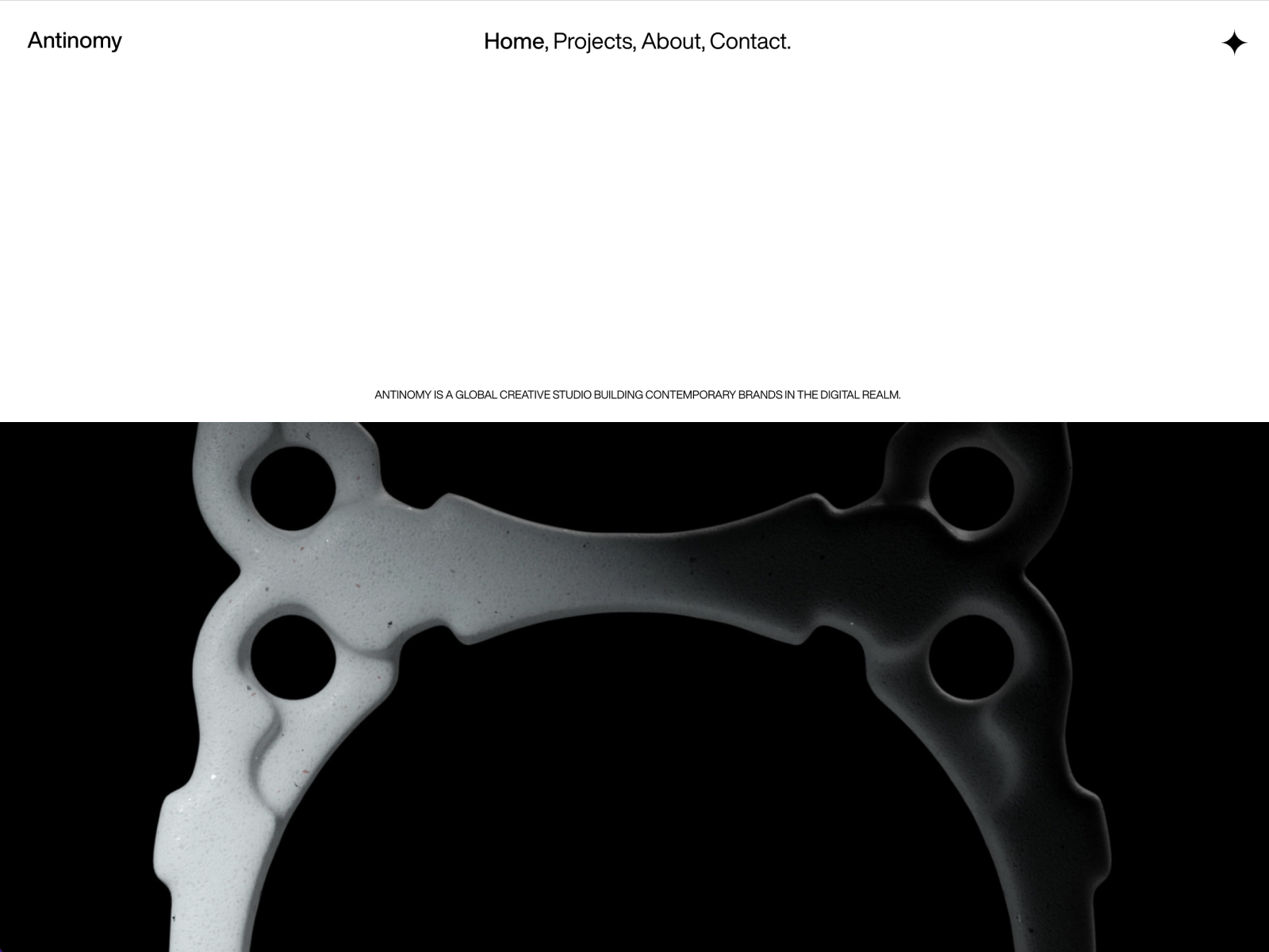 Antinomy Studio award-winning website design screenshot 1